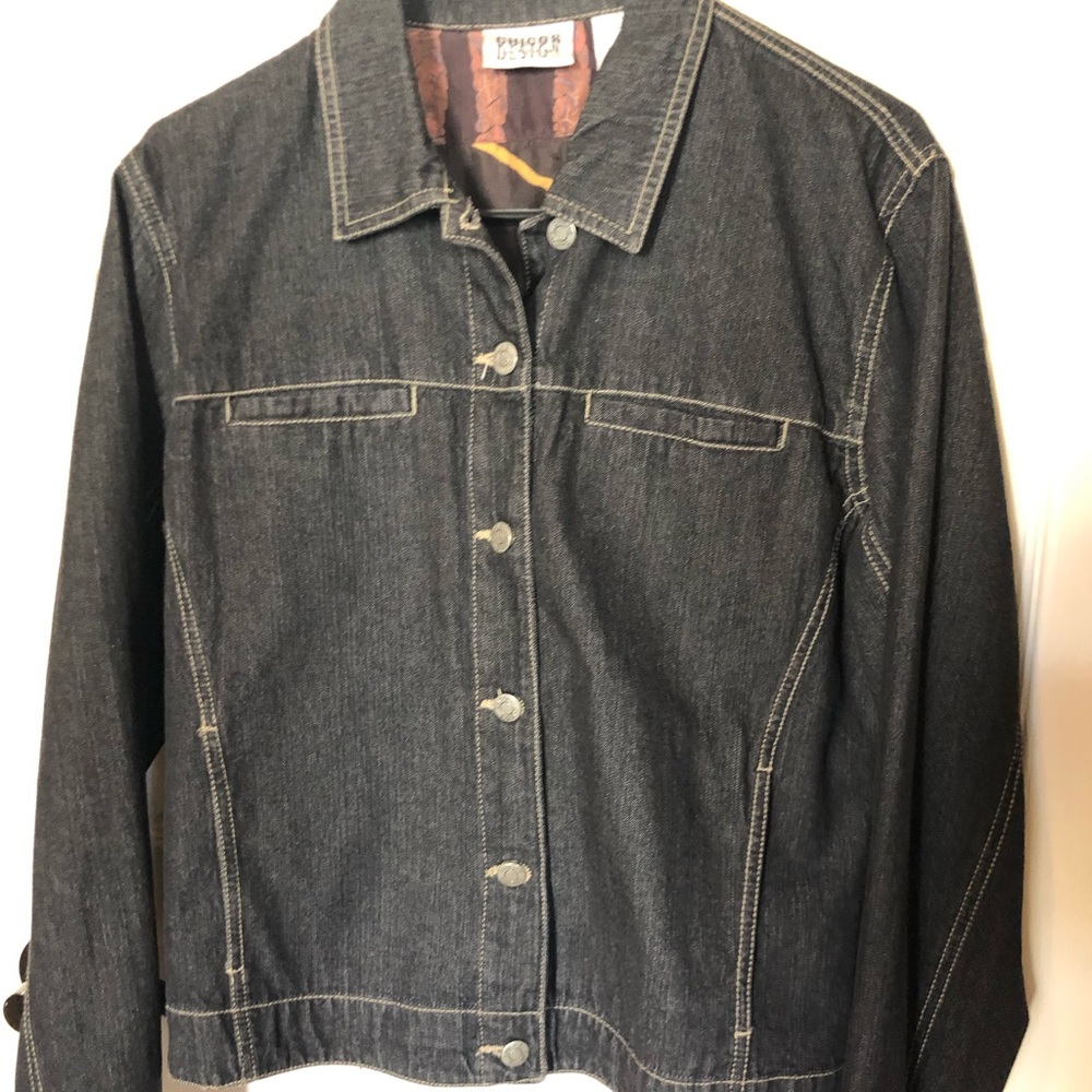Chicos Dark Grey Jean Jacket